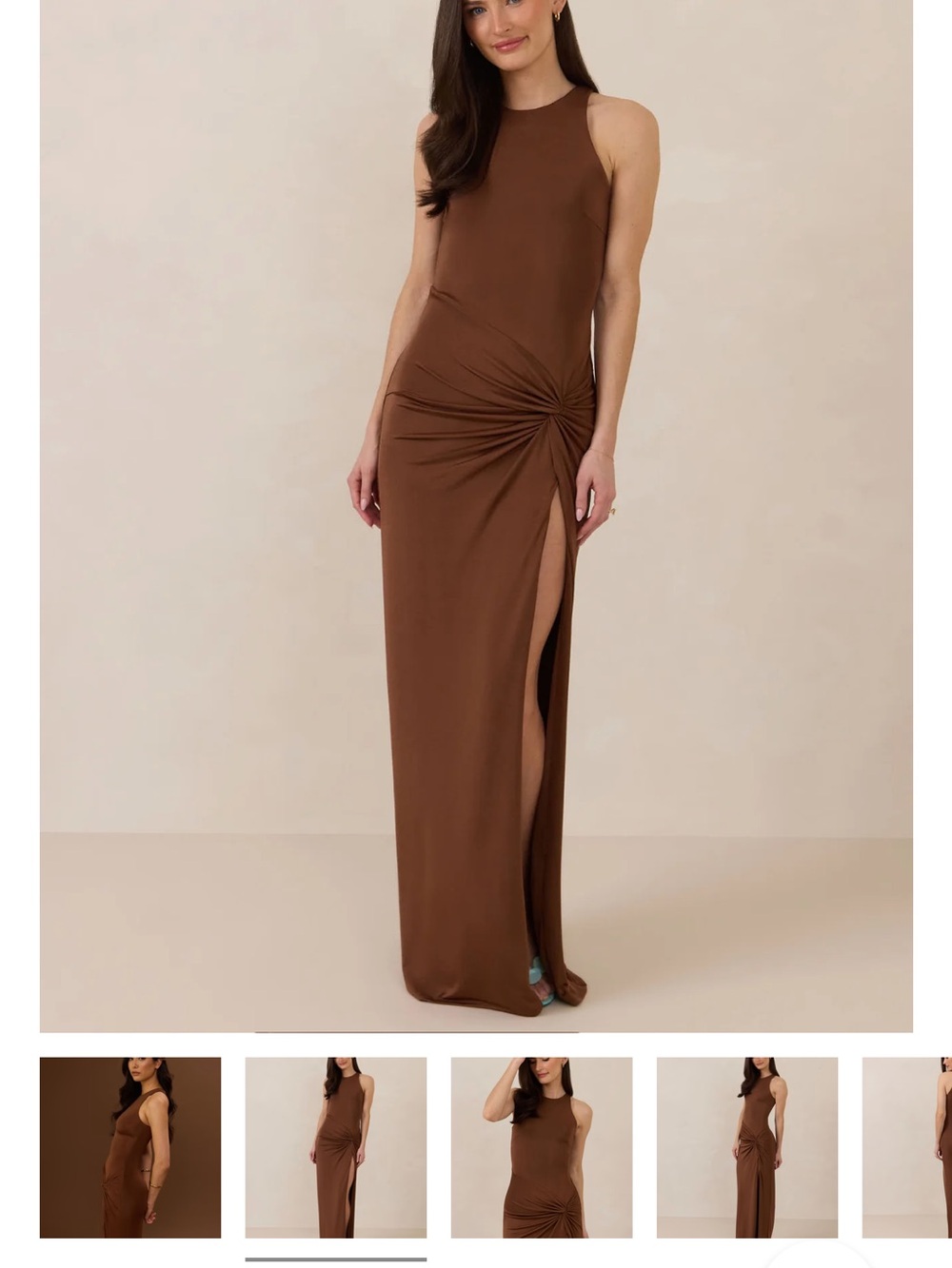 Park & Fifth Brown Knit Maxi Dress